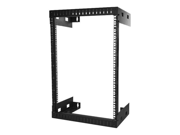 StarTech.com 15U 19" Wall Mount Network Rack - 12" Deep 2 Post Open Frame Server Room Rack for Data/AV/IT/Computer Equipment/Patch Panel with Cage ...