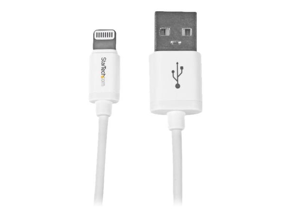 StarTech.com USBLT1MW, 1 m, Lightning, USB A, Uros, Uros, Valkoinen