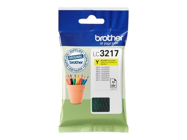Brother LC3217Y, 550 sivua, 1 kpl, Kertapakkaus