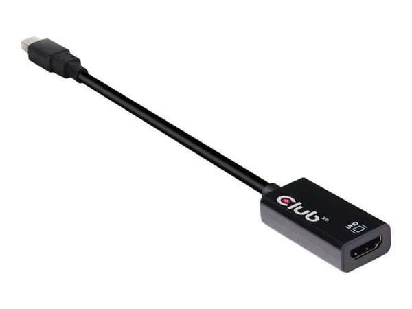 Club 3D - Video adapter - Mini DisplayPort hann til HDMI hunn - 16.86 cm - 4K-støtte