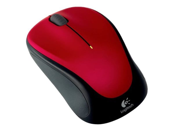 Logitech M235 - Mus - optinen - trådløs - 2.4 GHz - trådløs modtager (USB) - rød