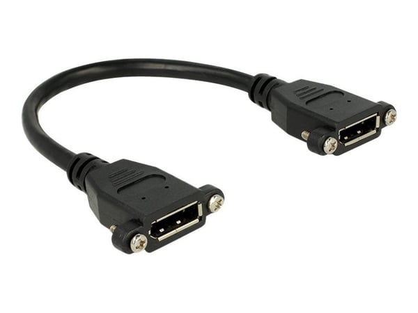 Delock - Kjønnveksler for DisplayPort - DisplayPort (hunn) til DisplayPort (hunn) - 25 cm - svart