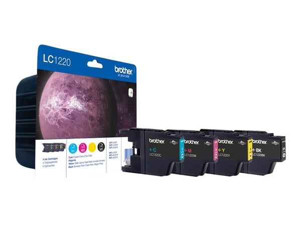 Brother LC-1220VALBPDR, musta, Syaani, Magenta, Keltainen, 4 kpl, Monipakkaus