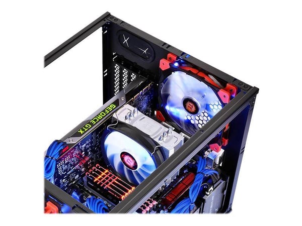 Thermaltake Core V21 micro-ATX-kabinett CA-1D5-00S1WN-00 med vindu, svart