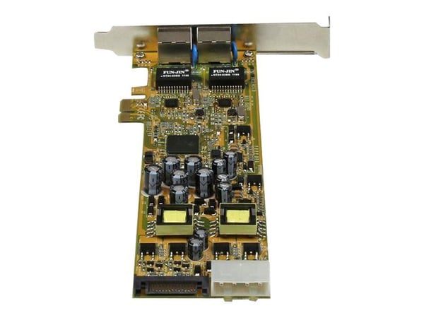 Startech Dual Port PCI Express Gigabit Ethernet Network Card Adapter - 2 Port PCIe NIC 10/100/100 Server Adapter with PoE PSE (ST2000PEXPSE) - Nett...