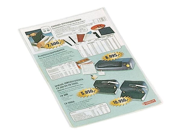 Esselte - Vernelomme - for A4 (210 x 297 mm) - klarglass (en pakke 100)