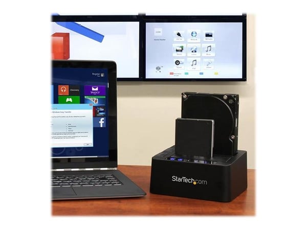 StarTech Standalone Hard Drive Duplicator, Dual Bay HDDSSD ClonerCopier, USB 3.1 (10 Gbps) to SATA III (6Gbps) HDDSSD Docking Station, Hard Disk Du...