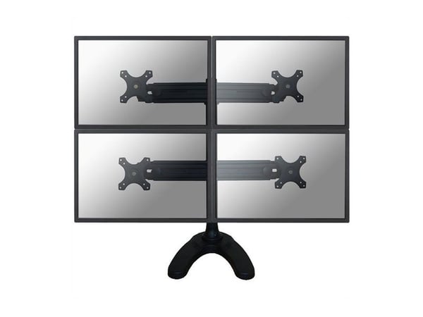 Neomounts FPMA-D700DD4 - Stativ - full bevegelse - for 4 LCD-skjermer - svart - skjermstørrelse: 19"-30" - skrivebordsstativ, malje, skrivebordsmon...