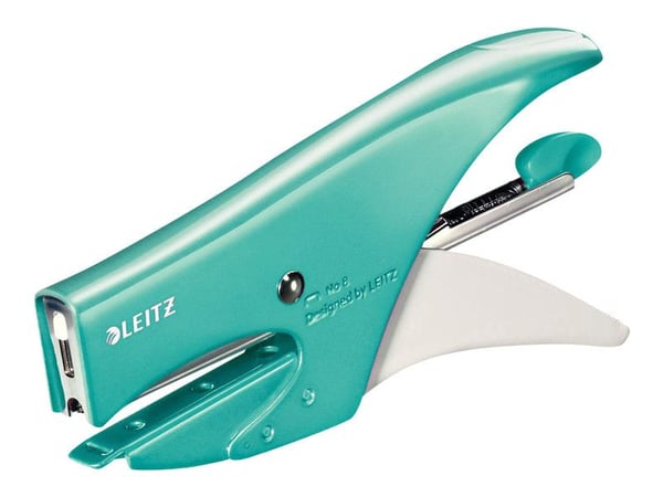 Hæftetang Leitz WOW isblå metallic