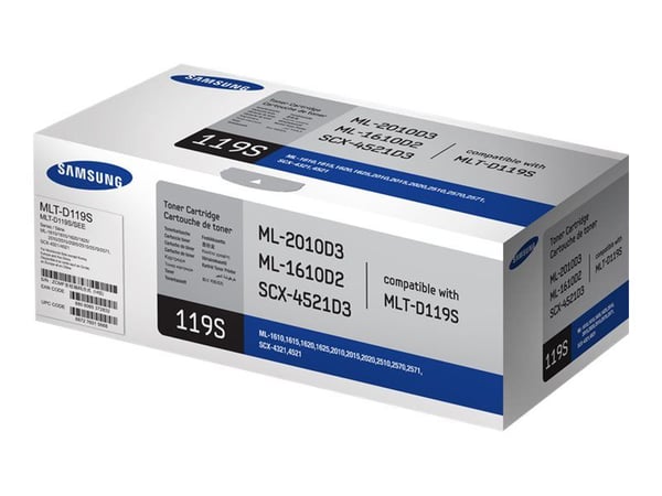 Samsung MLT-D119S musta värikasetti, 3000 sivua, Musta, 1 kpl