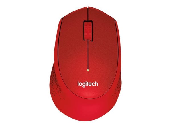 Logitech M330 SILENT PLUS - Mus - 3 knapper - trådløs - 2.4 GHz - USB trådløs mottaker - rød