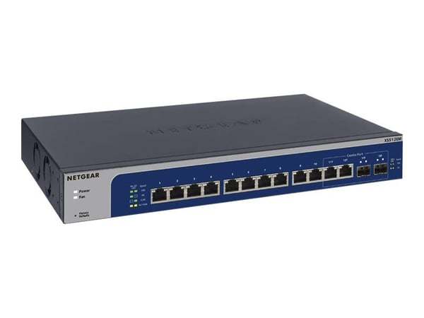 NETGEAR Plus XS512EM - Switch - Smart - 10 x 100/1000/2,5G/5G/10GBase-T + 2 x kombinerad 10 Gigabit SFP+ - stationär, rackmonterbar