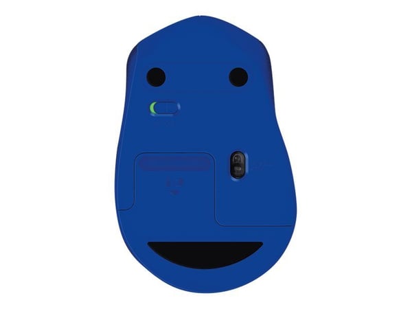 Logitech M330 SILENT PLUS - Mus - 3 knapper - trådløs - 2.4 GHz - USB trådløs mottaker - blå