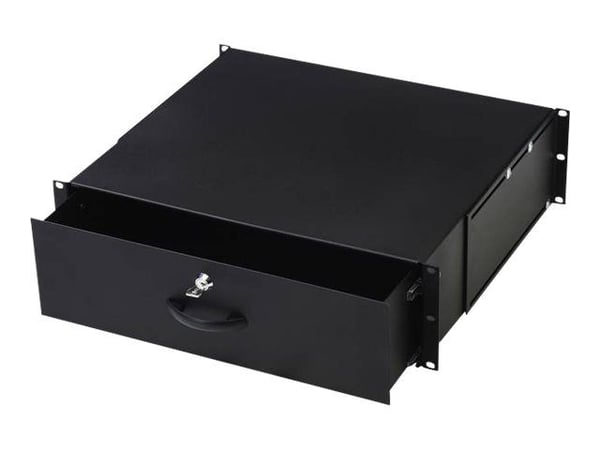 Digitus DN-19 KEY-3U-SW - Rack-skuffe för lagring - sort, RAL 9005 - 3U - 19"