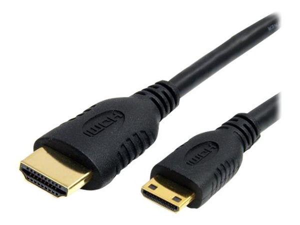 Startech.com High Speed High Speed HDMI-kabel med Ethernet - HDMI til HDMI Mini - Hann/Hann - Video/Audio/Nettverkskabel - HDMI - 30 AWG - HDMI, 19...