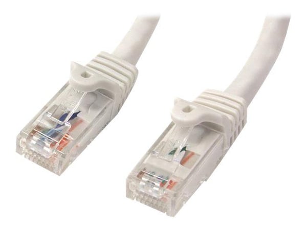 StarTech.com 5m CAT6 Ethernet Cable, 10 Gigabit Snagless RJ45 650MHz 100W PoE Patch Cord, CAT 6 10GbE UTP Network Cable w/Strain Relief, White, Wir...