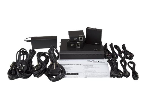 StarTech.com ST124HDBT, 4096 x 2160 pikseliä, AV-lähetin ja -vastaanotin, 70 m