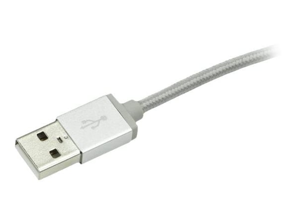 StarTech USB Multi Charging Cable - 3.3 ft / 1m - Lightning / USB-C / Micro-USB - Braided - MFi Certified - USB 2.0 - 3 in 1 Charging (LTCUB1MGR) -...