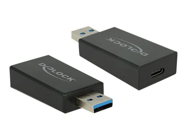 Delock - USB-adapter - USB-type A (hann) til USB-C (hunn) - USB 3.1 Gen 2 - svart
