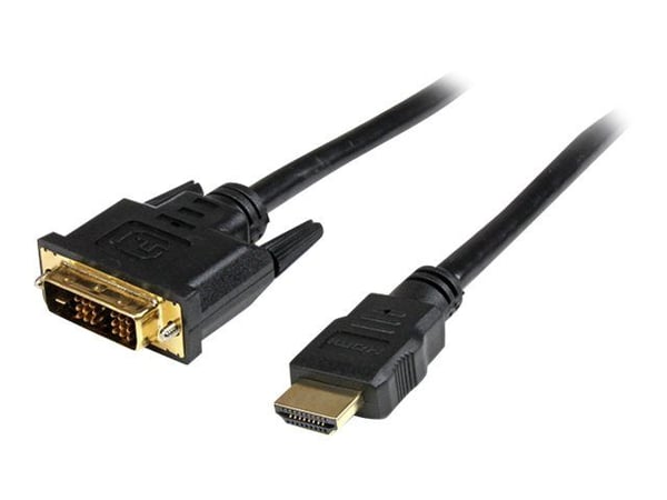 StarTech.com 5m High Speed HDMI-kaapeli DVI-digitaaliseen videomonitoriin - sovitinkaapeli - HDMI uros - DVI-D uros - 5 m - suojattu - musta - musta
