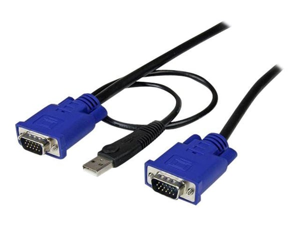 StarTech 10 ft Ultra Thin USB VGA 2-in-1 KVM Cable - VGA KVM Cable - USB KVM Cable - KVM Switch Cable (SVECONUS10) - Video- / USB-kabel - USB, HD-1...