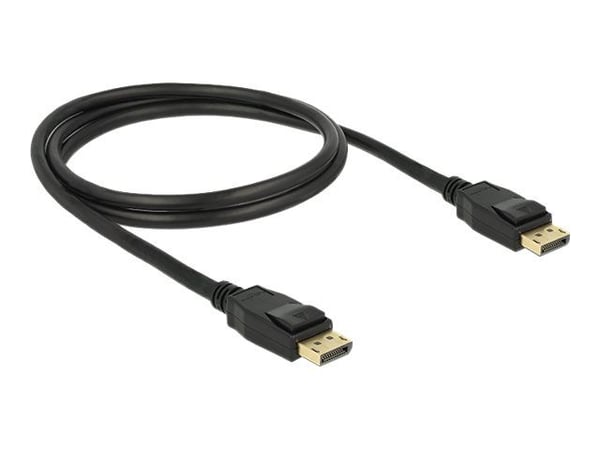 Delock - DisplayPort-kabel - DisplayPort (hann) til DisplayPort (hann) - 1 m - låst - svart