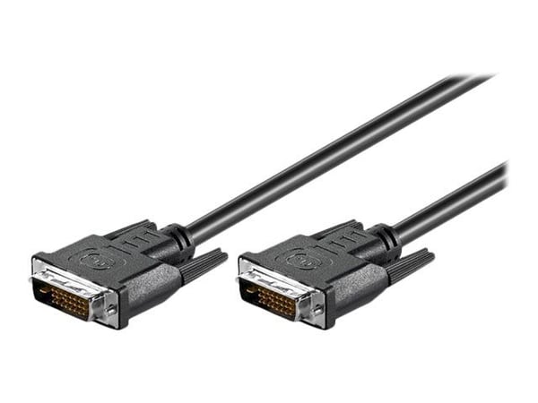 MicroConnect - DVI-kabel - dobbeltlenke - DVI-D (hann) til DVI-D (hann) - 3 m - formstøpt, tommelskruer - svart