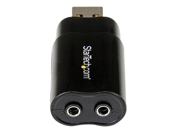 StarTech.com USB-äänikortti - 3,5 mm audiosovitin - ulkoinen äänikortti - musta - ulkoinen äänikortti (ICUSBAUDIOB) - Lydkortti - stereo - USB 2.0 ...