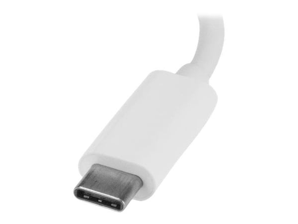 StarTech.com 3 Port USB C Hub w/ Gigabit Ethernet - USB Type C to 3 x USB-A - Multi Port USB 3.0 Hub for MacBook Pro (HB30C3A1GEA) - Hub - 3 x Supe...