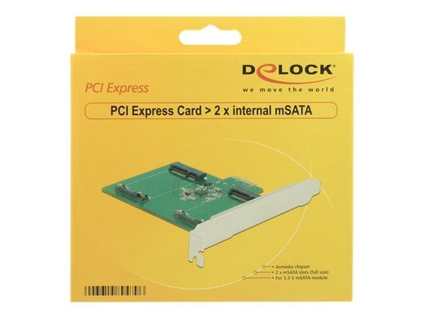 Delock - Lagringskontroll - 2-kanals - SATA 6 Gb/s - PCIe 2.0 x1