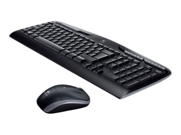 Logitech Wireless Combo MK330 - Tastatur- og mussett - trådløs - 2.4 GHz - Storbritannia - svart