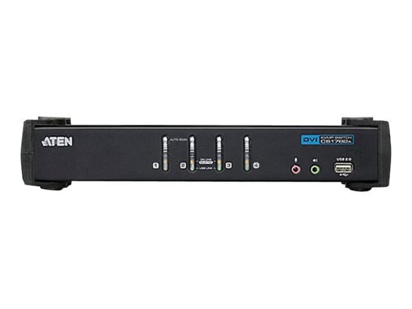 ATEN CubiQ CS1764A - KVM / lydsvitsj - 4 x KVM/lyd - 1 lokalbruker - stasjonær
