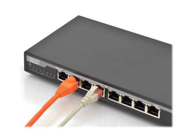 DIGITUS Professional DN-95340 - Switch - 8 x 10/100/1000 (PoE) - stasjonær - PoE (131 W)