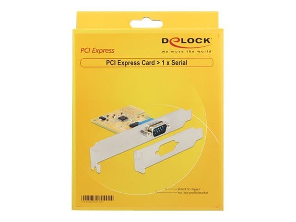 Delock PCI Express -kortti 1 x Sarjakortti - Sarjasovitin - PCIe 2.0 - RS-232