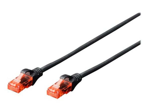 DIGITUS Professional - Patch-kabel - RJ-45 (hane) till RJ-45 (hane) - UTP - CAT 6e - halogenfri, formpressad, hakfri - vit