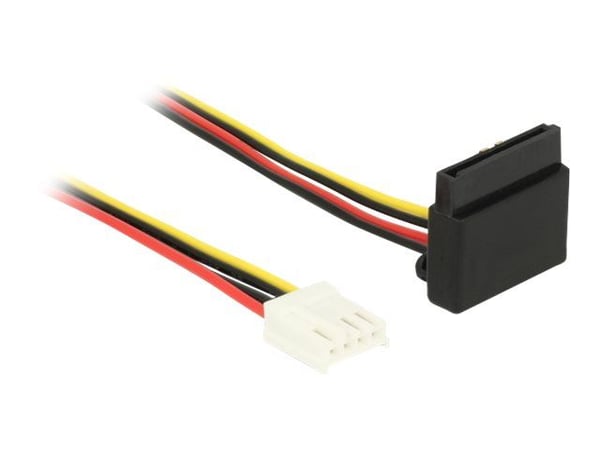 Delock Floppy 4 pin female > SATA 15 pin female metal - Strømadapter - 4-pin mini-strømkontakt (R) til SATA-strøm (R) - + 5, + 12 V - 30 cm