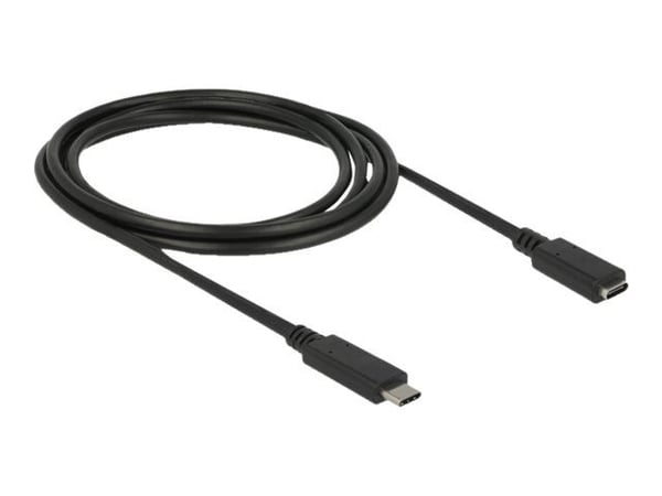 DeLOCK SuperSpeed USB, 2 m, USB C, USB C, USB 3.2 Gen 1 (3.1 Gen 1), 5 Gbit/s, Musta