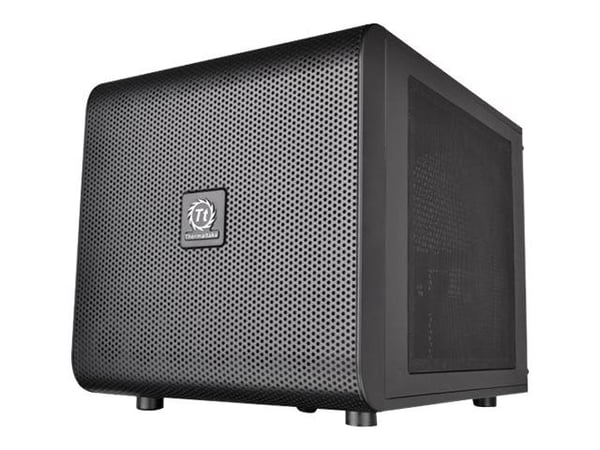Thermaltake Core V21 - Tower - micro ATX - sidepanel med vindu - ingen strømforsyning (PS/2) - svart - USB/lyd