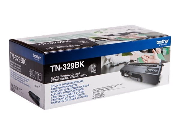 Brother TN329BK - 2-pack - svart - original - tonerpatron - for Brother DCP-L8450CDW
