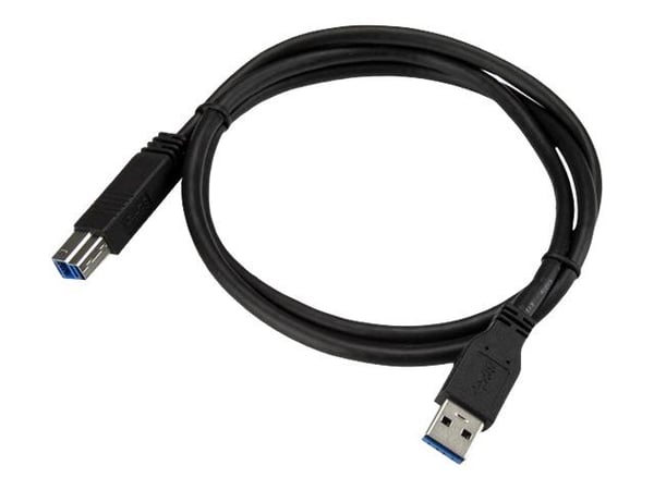 StarTech 1m 3 ft Certified SuperSpeed USB 3.0 A to B Cable Cord - USB 3 Cable - 1x USB 3.0 A (M), 1x USB 3.0 B (M) - 1 meter, Black (USB3CAB1M) - U...