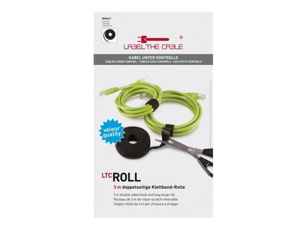 LTC ROLL STRAP - Kosketuskiinnitteinen hihna - musta