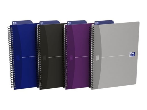 Oxford Essentials Notesbog, B5/Tablet, linjeret - assorteret farve