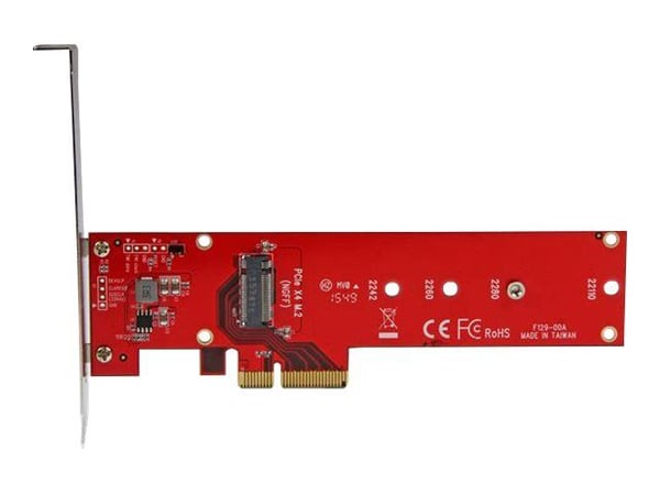 StarTech.com PEX4M2E1, PCIe, M.2, Full-height / Low-profile, PCI 3.0, Punainen, 8 Gbit/s