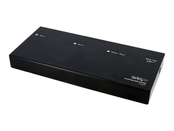 StarTech.com ST122DVIA, DVI, 2x DVI, 1920 x 1200 pikseliä, Musta, Alumiini, 10 m