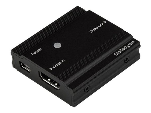 StarTech.com HDBOOST4K, 3840 x 2160 pikseliä, AV-toistin, 35 m, Musta, HDCP