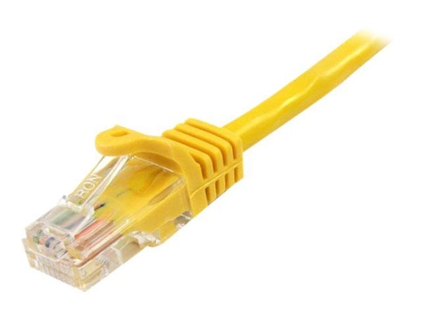 Startech 0.5m Yellow Cat5e / Cat 5 Snagless Ethernet Patch Cable 0.5 m - Koblingskabel - RJ-45 (hann) til RJ-45 (hann) - 50 cm - UTP - CAT 5e - ute...
