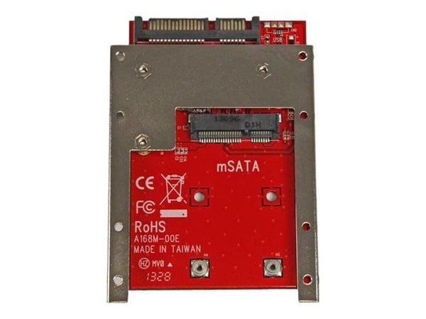 StarTech.com SAT32MSAT257, SATA, mSATA, Musta, Punainen, Hopea, CE, FCC, 6 Gbit/s, -40 - 85 °C