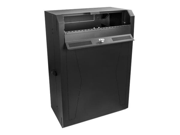 Startech 8U 19" Vertical Wall Mount Server Rack Cabinet, Low Profile (15"), 30" Deep Locking Network Enclosure with 2U for Switch Patch Panel Route...