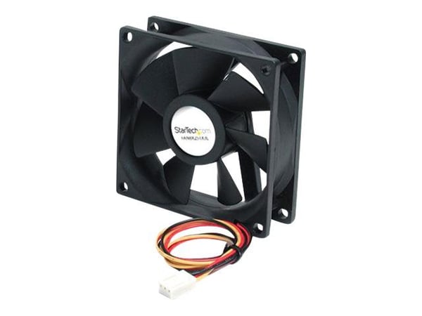 Startech 80x25mm Ball Bearing Quiet Computer Case Fan w/ TX3 Connector - 3 pin case Fan - TX3 Fan - computer case Fan (FAN8X25TX3L) - Systemviftese...