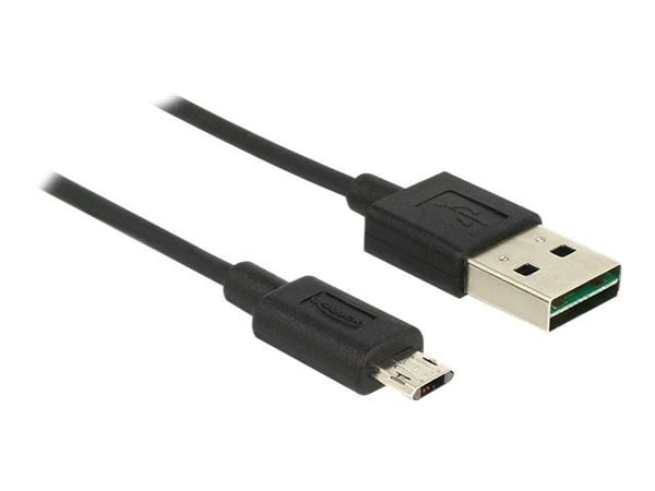 DeLOCK EASY-USB - USB-kaapeli - Micro-USB Type B (han) til USB (han) - USB 2.0 - 1 m - omvendelig A-stikforbindelse, omvendelig micro B-stikforbind...